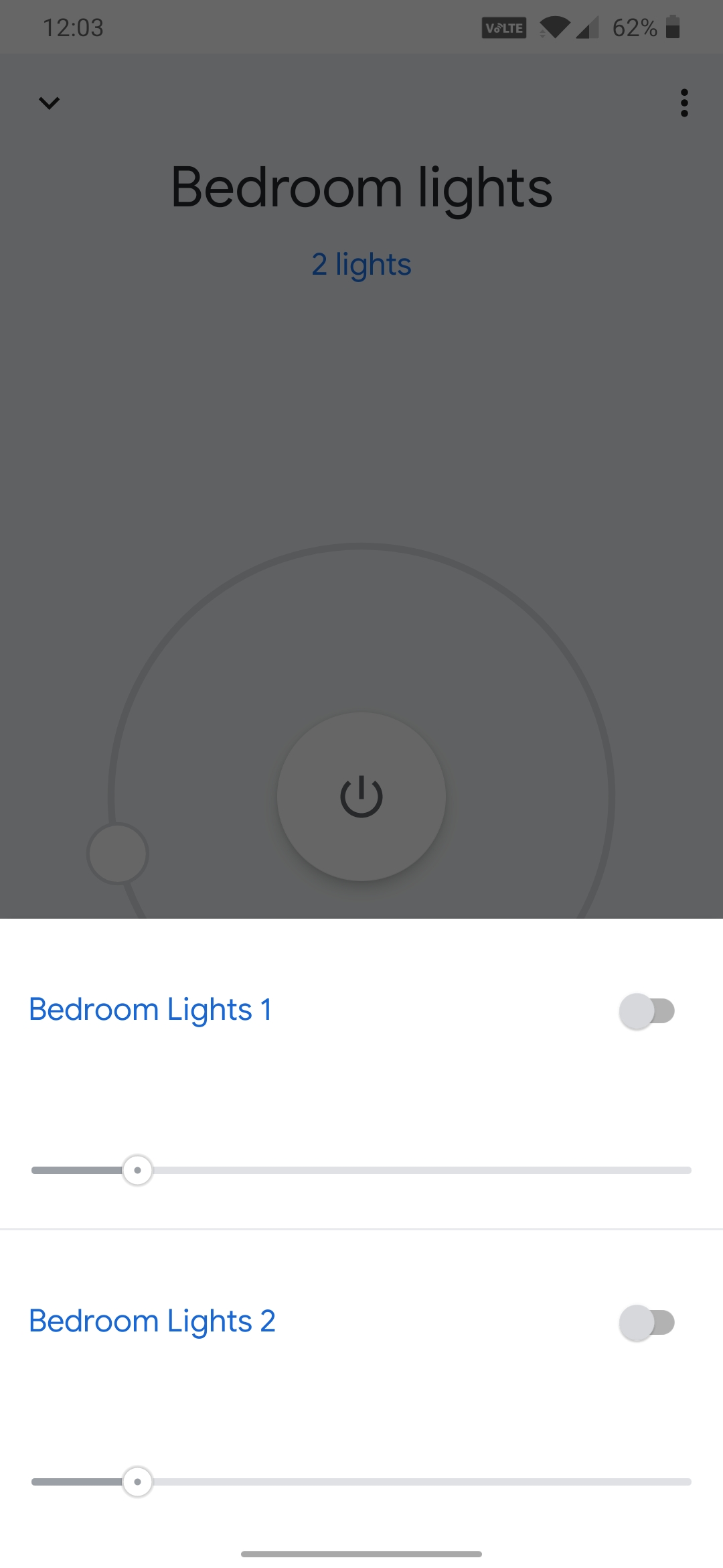 ok google turn on bedroom lights