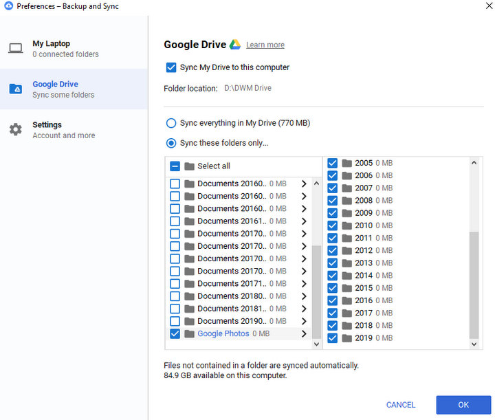 downloading Google Drive 76.0.3