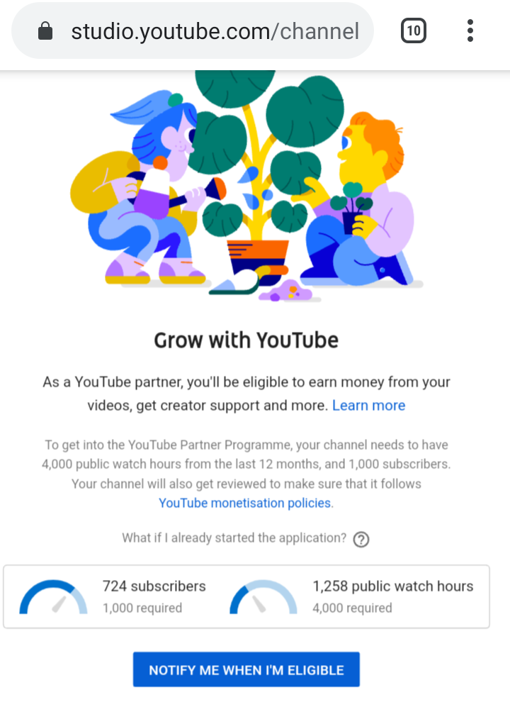 Watch Hours not updating YouTube Community