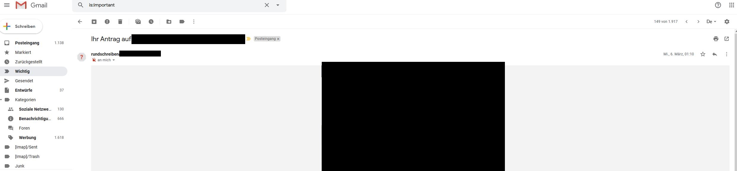 Gmail Gesendete Mails Werden Nicht Angezeigt Wichtig markierte Mails werden nicht im Posteingang angezeigt - Gmail