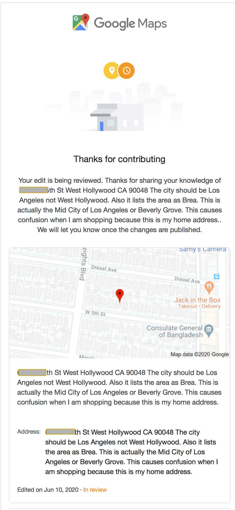 Maps is showing two results for my address prediction. One of them is  wrong. How can I change it? - Google Maps Community