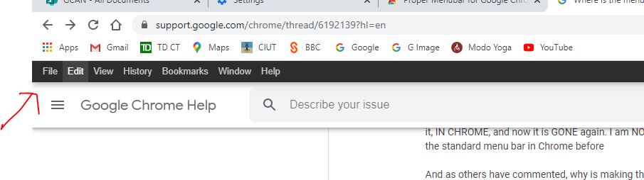 Where Is The Menu Bar Google Chrome Community