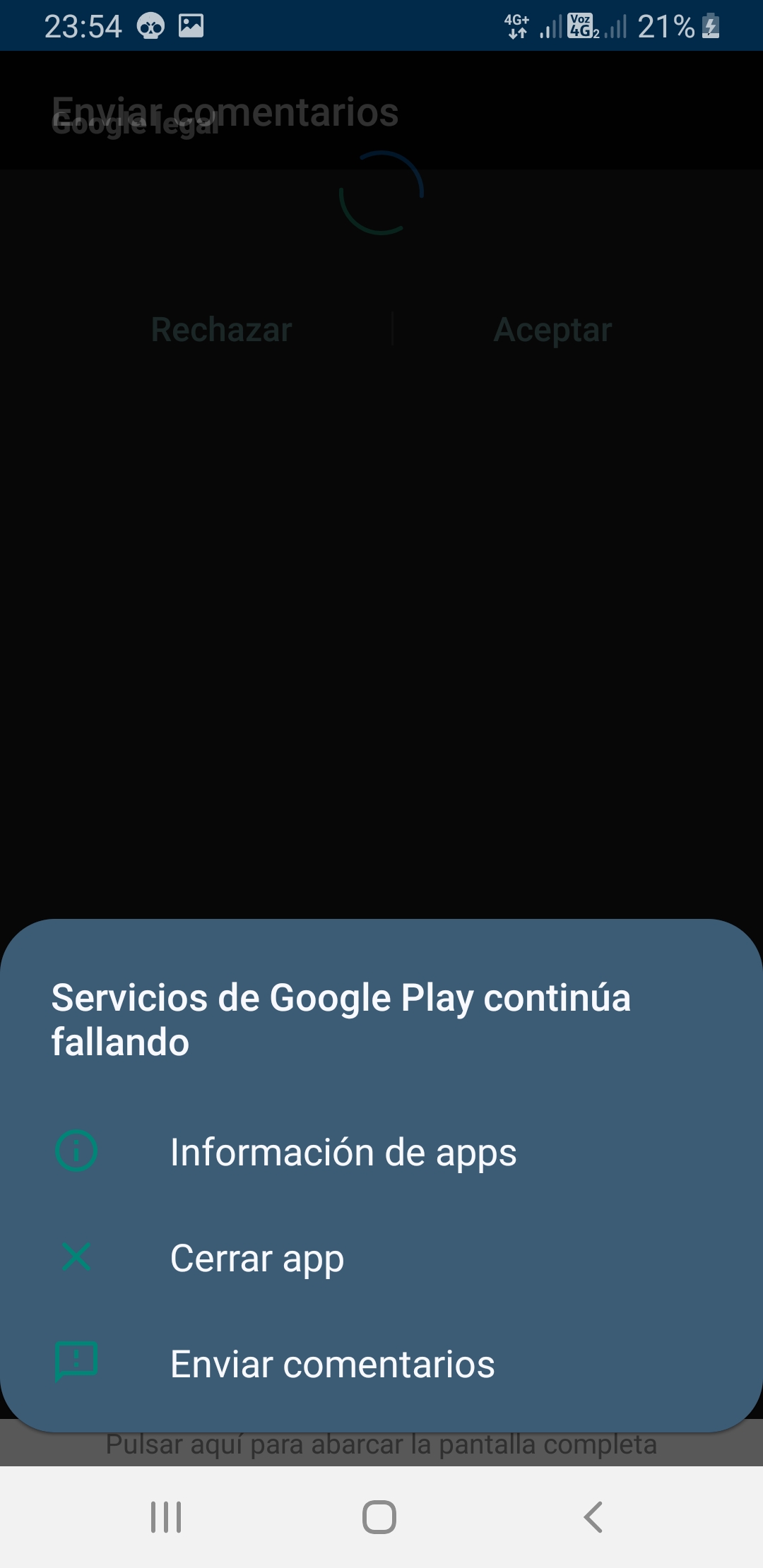 App Google Play Service Continua A Interrompersi