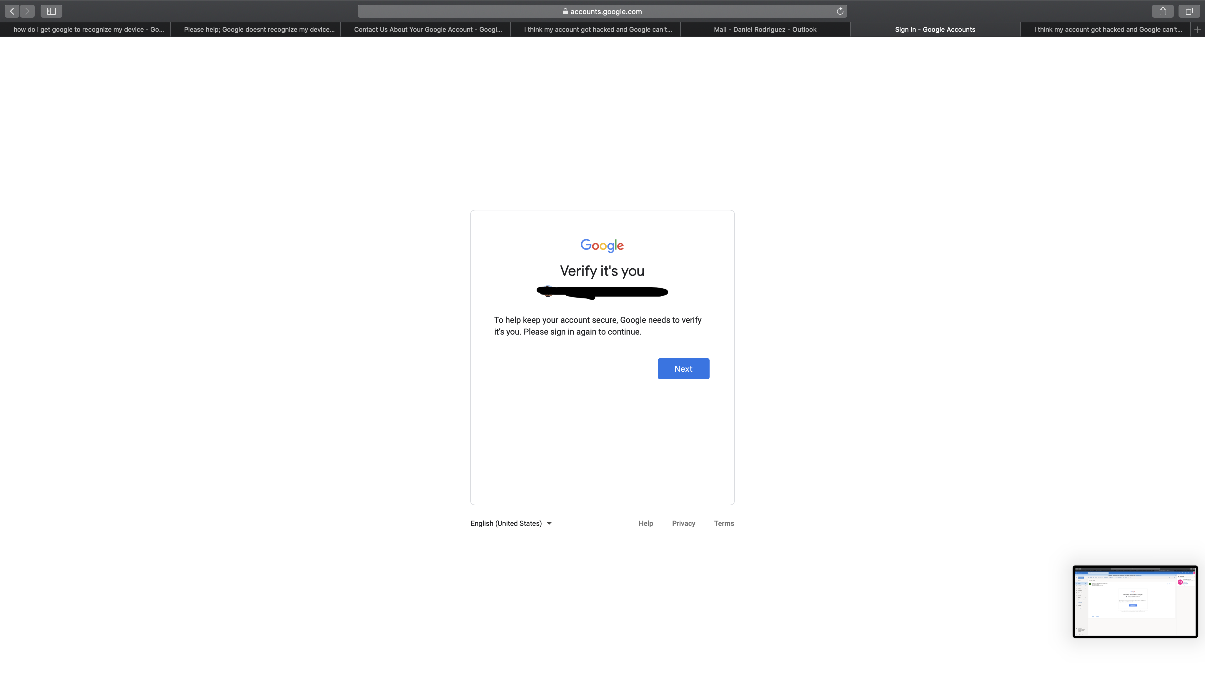 I Think My Account Got Hacked And Google Can T Verify Me To Recover My