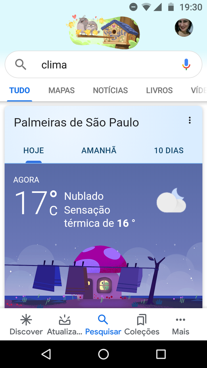 Atualização torna o Google Clima um aplicativo integrado ao