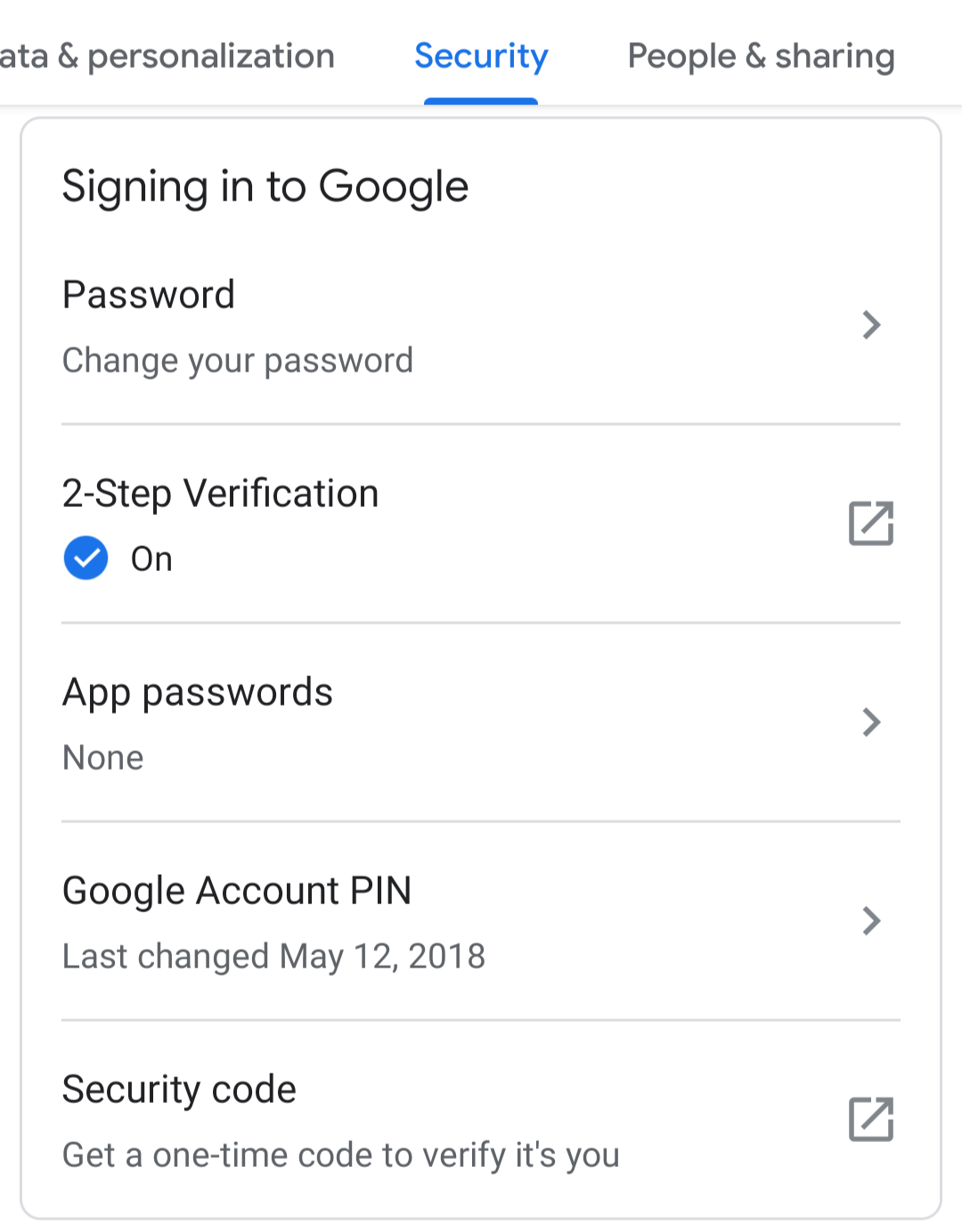 セキュリティコードが取得できない - Google アカウント コミュニティ