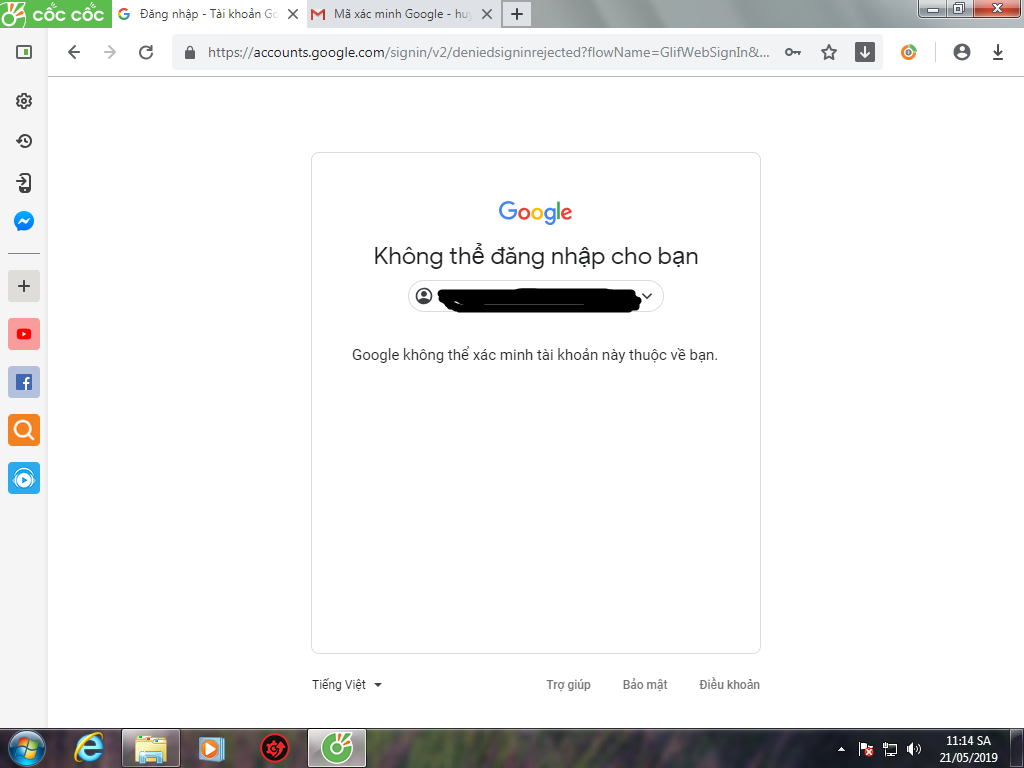 Lỗi Google Không Thể Xác Minh Tài Khoản Này Thuộc Về Bạn - Cộng Đồng Tài  Khoản Google