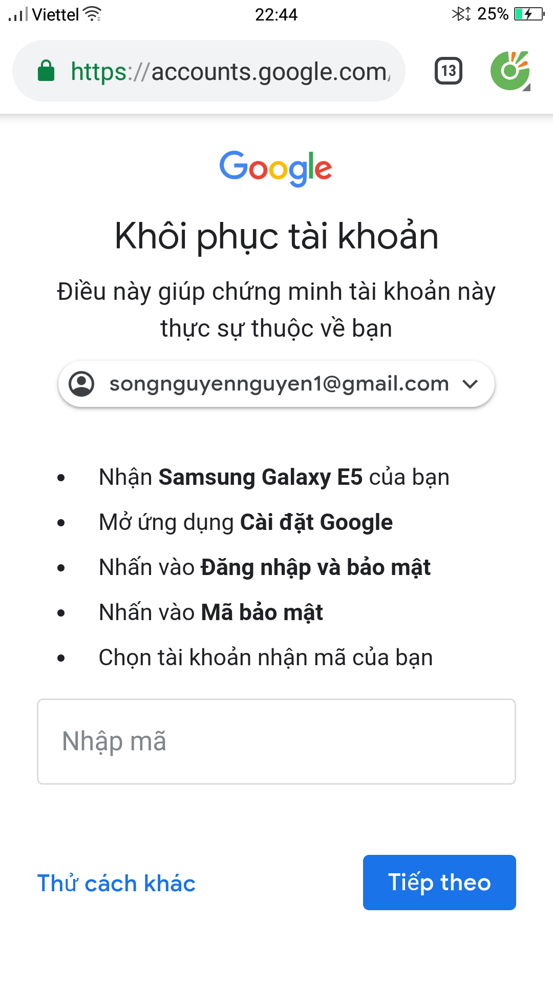 Lỗi Google Không Thể Xác Minh Tài Khoản Này Thuộc Về Bạn - Cộng Đồng Tài  Khoản Google