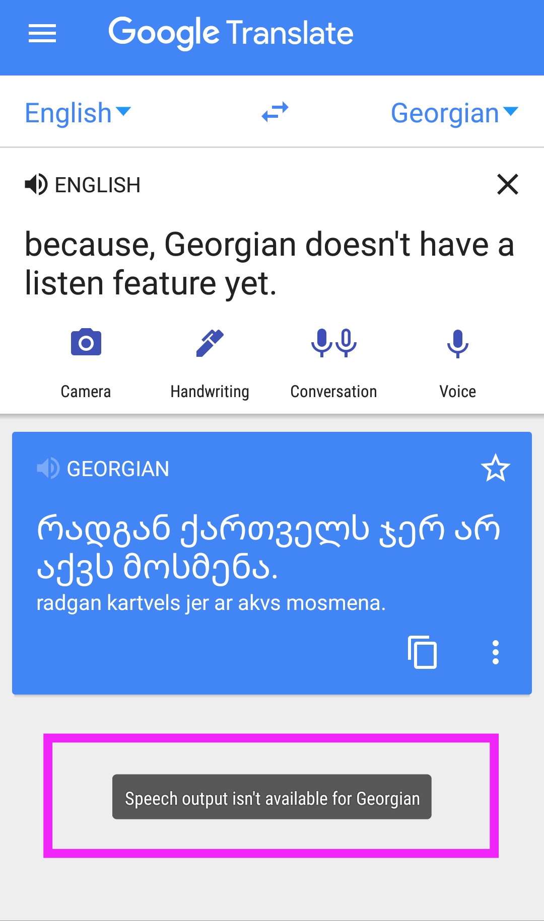 change google translate voice accent