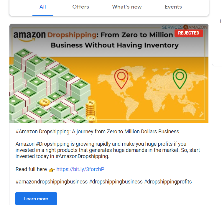 Rejected Google My Business Post Google My Business Community