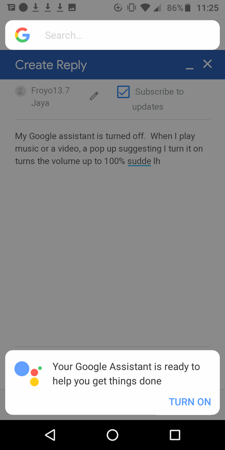 turn up google assistant volume