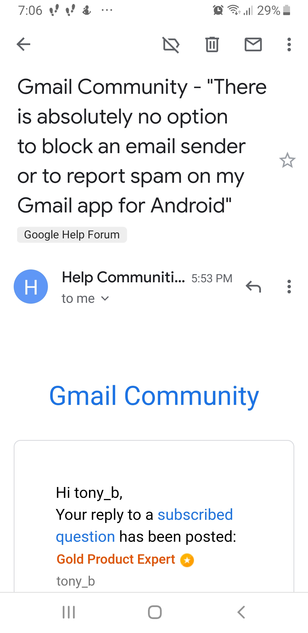 how to block emails on gmail on android