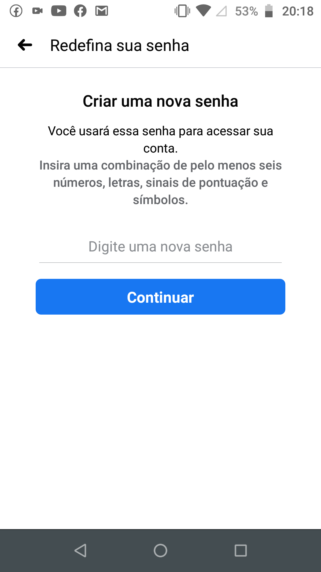 Meu Facebook não entra