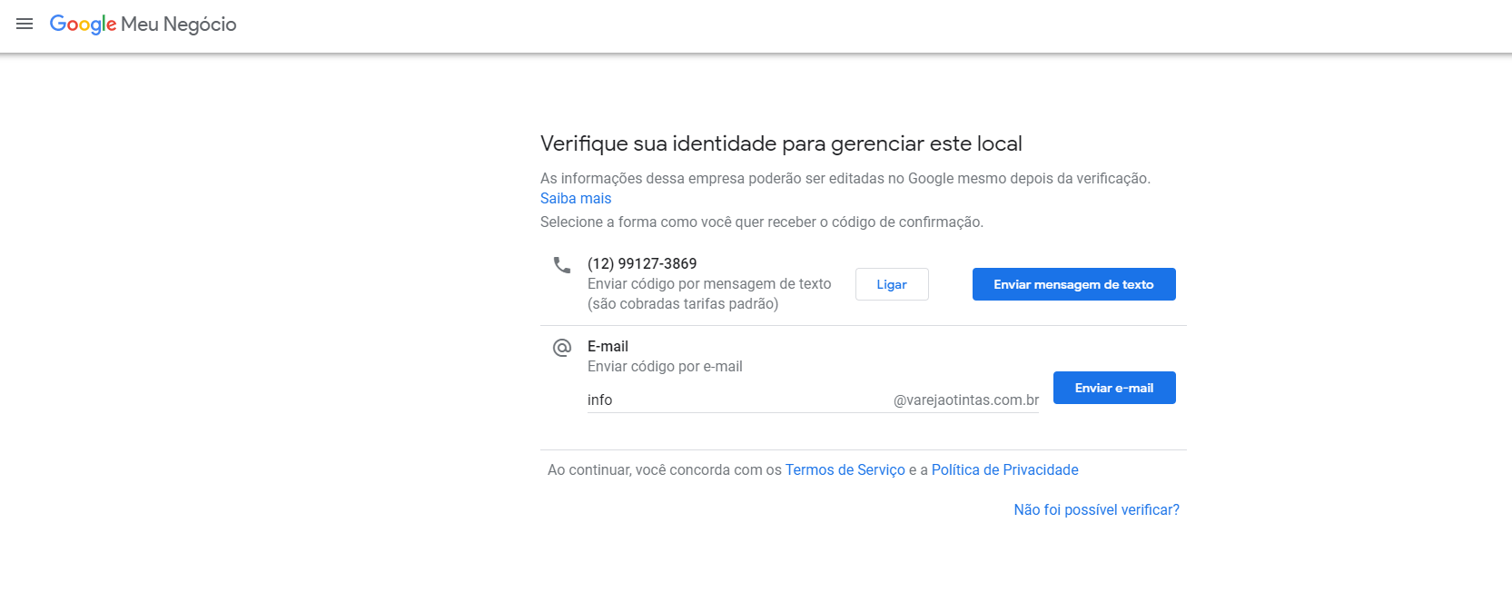 Não consigo editar os horários de funcionamento do estabelecimento, mesmo  com o e-mail verificado - Comunidade Perfil da empresa no Google