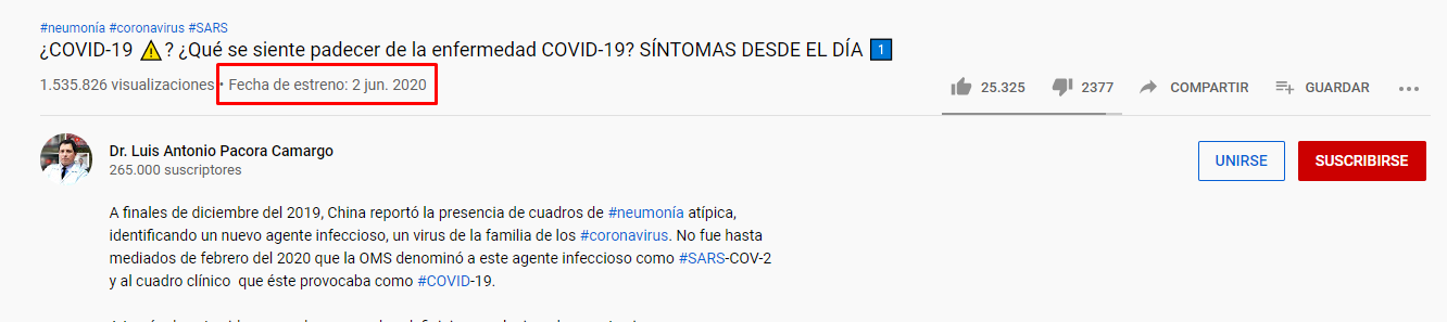 Como Saber La Fecha De Un Video De Youtube