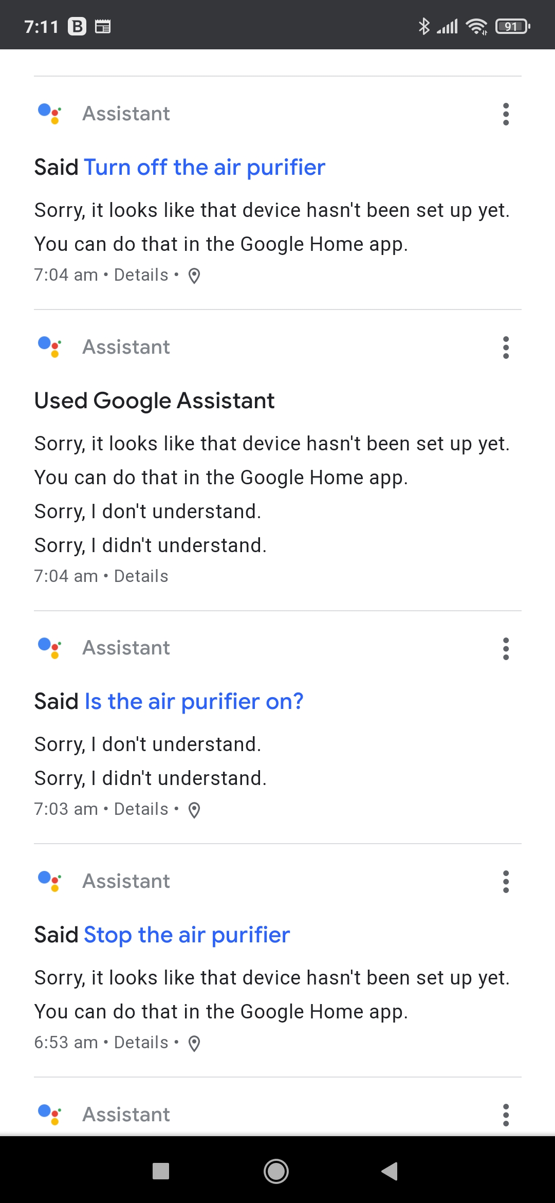 mi home google assistant commands