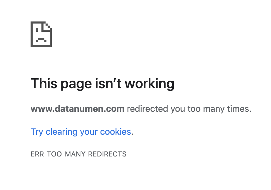 How To Fix Redirect Error