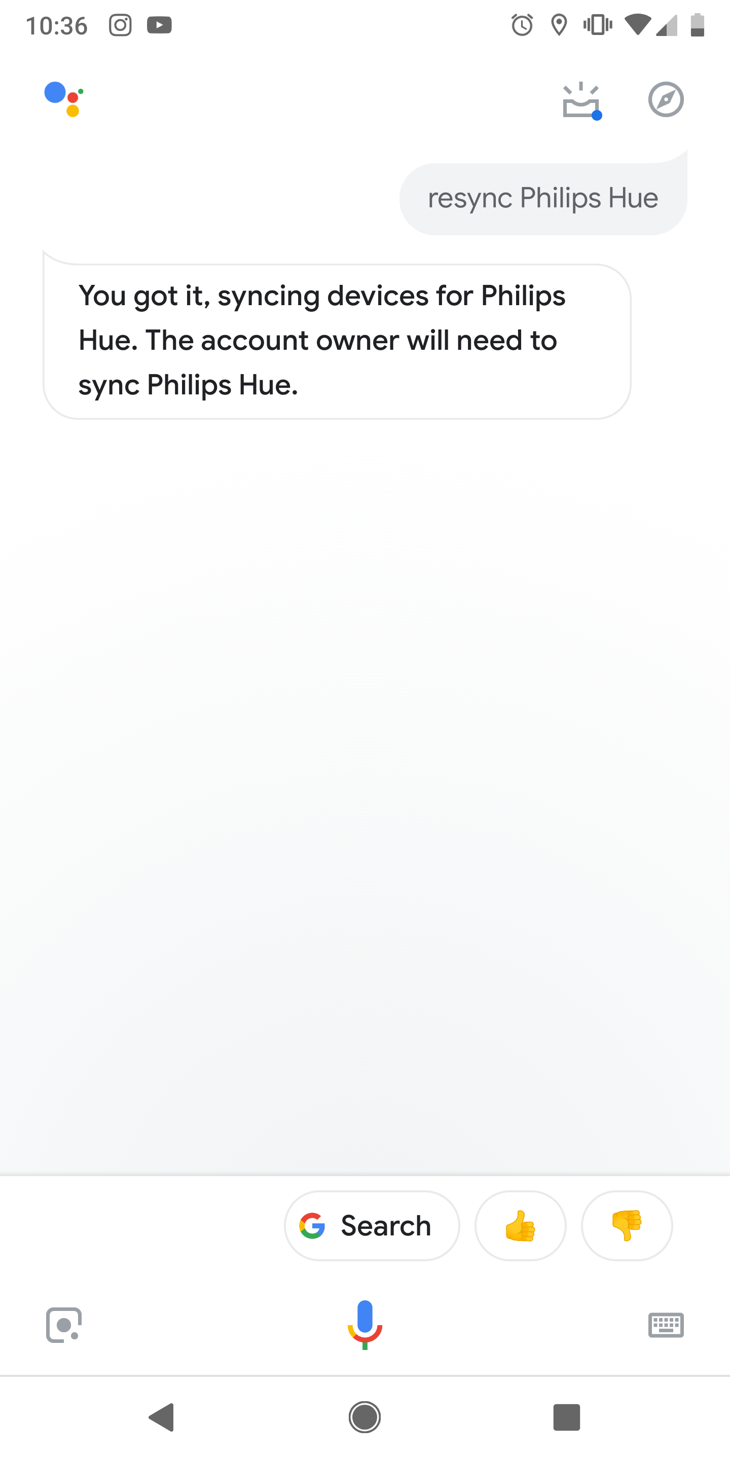 resync google home with hue