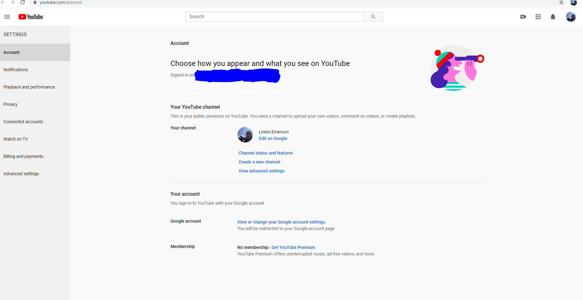 It is not giving me an option to change email ownership on my youtube