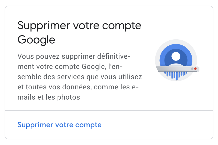 Je veux supprimer mon compte Google - Compte Google Community