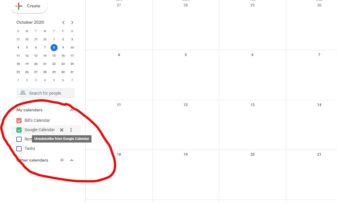 Google calendar will NOT delete. I know how to delete it, it just doesn't  delete. NOT my primary... - Google Calendar Community