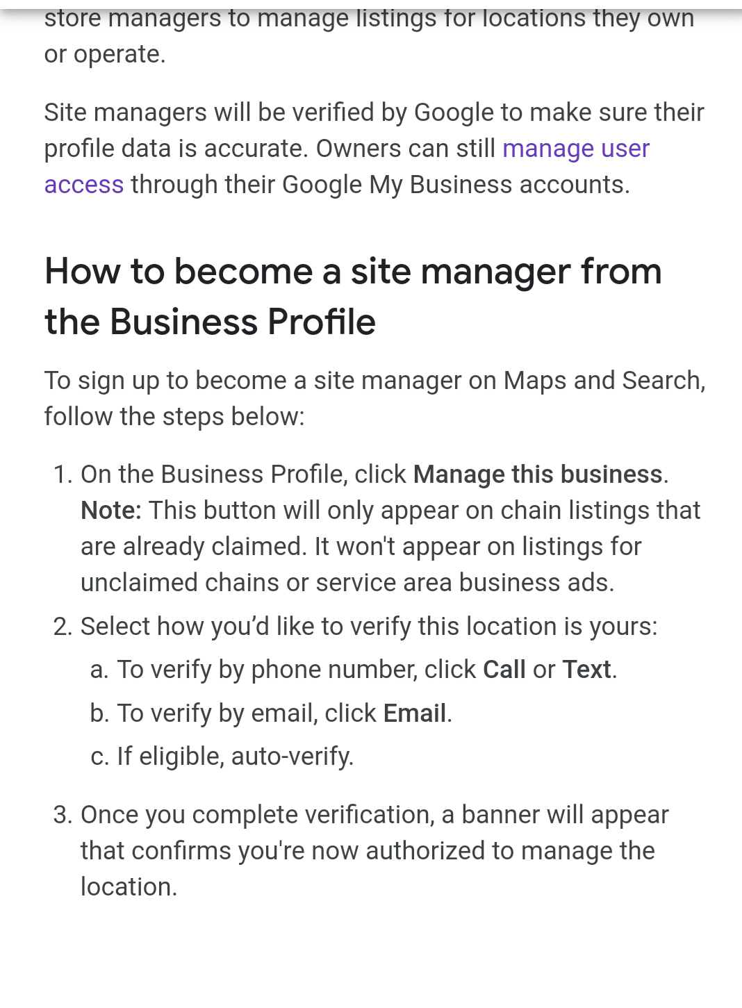 How To Remove Manage This Listing Button Google My Business Help