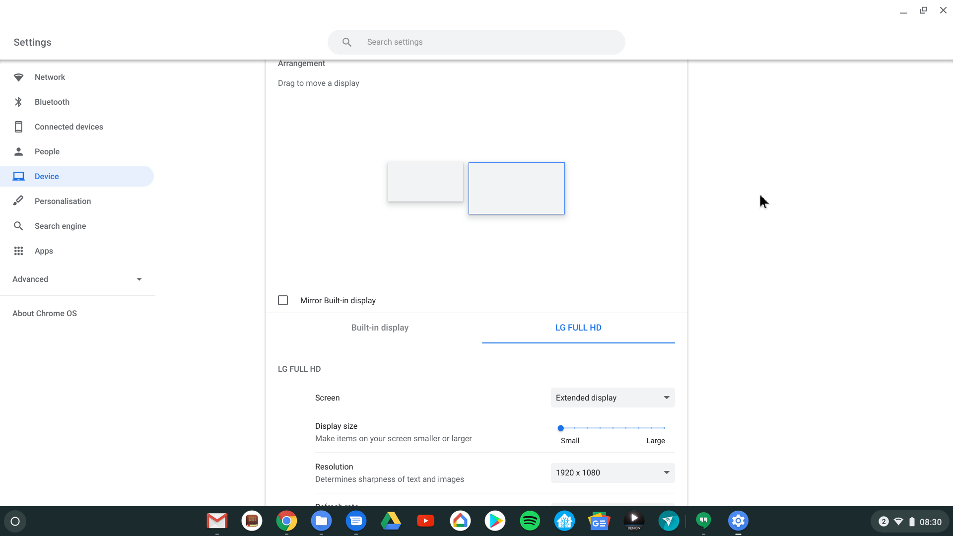 chrome os pnp audio device