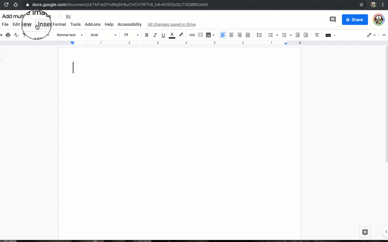 How to add multiple images from folder with file name inserted with