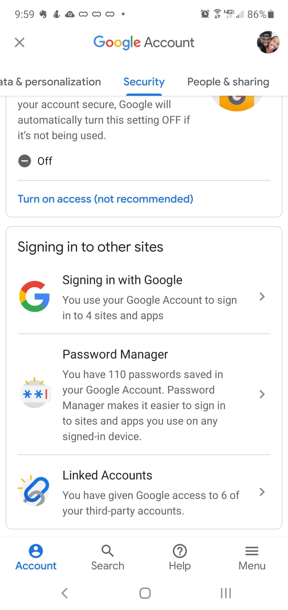 Google smart lock is preventing me access to one of my apps. How