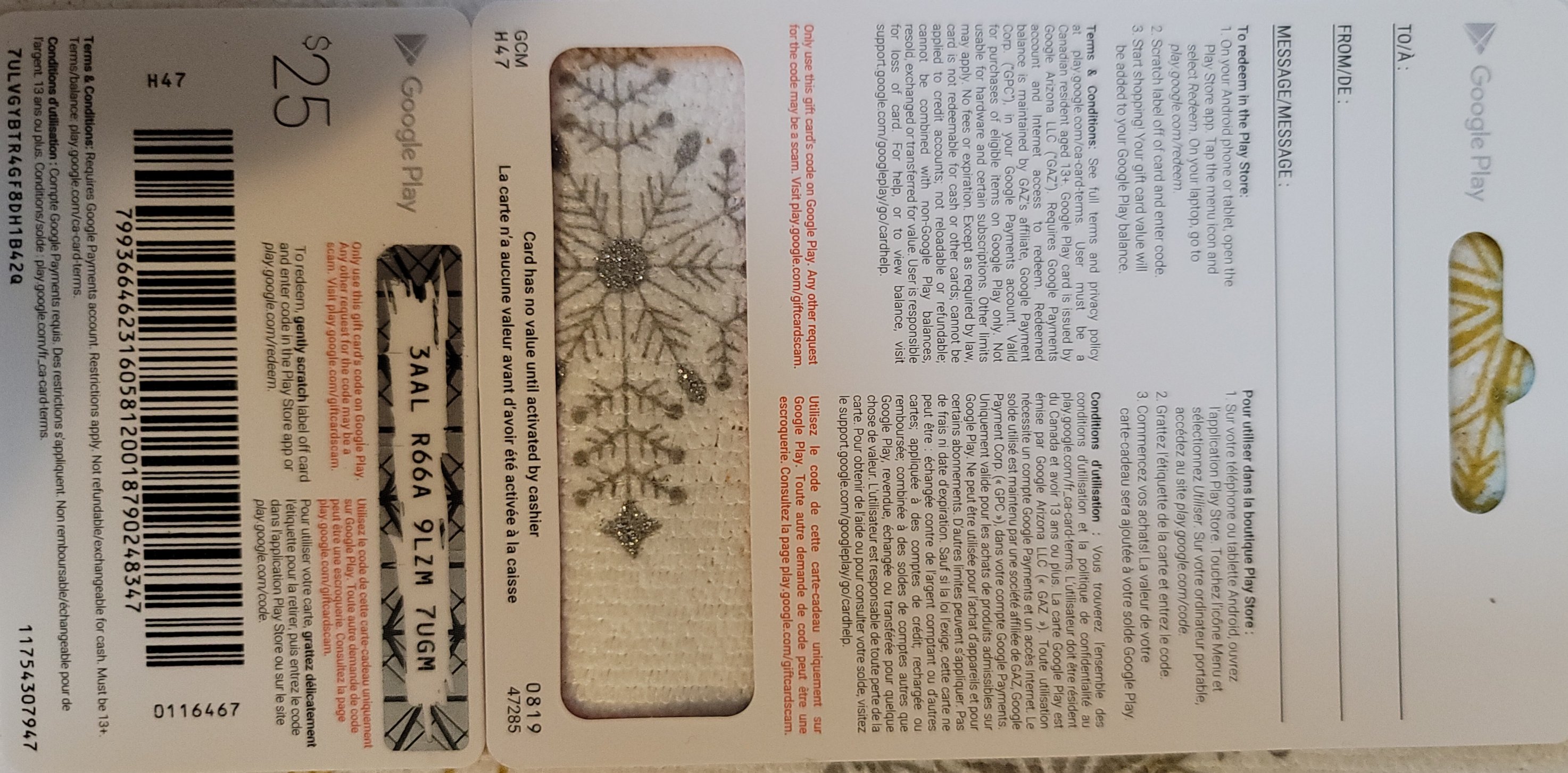 I can&rsquo;t redeem my google play card - Google Play Community