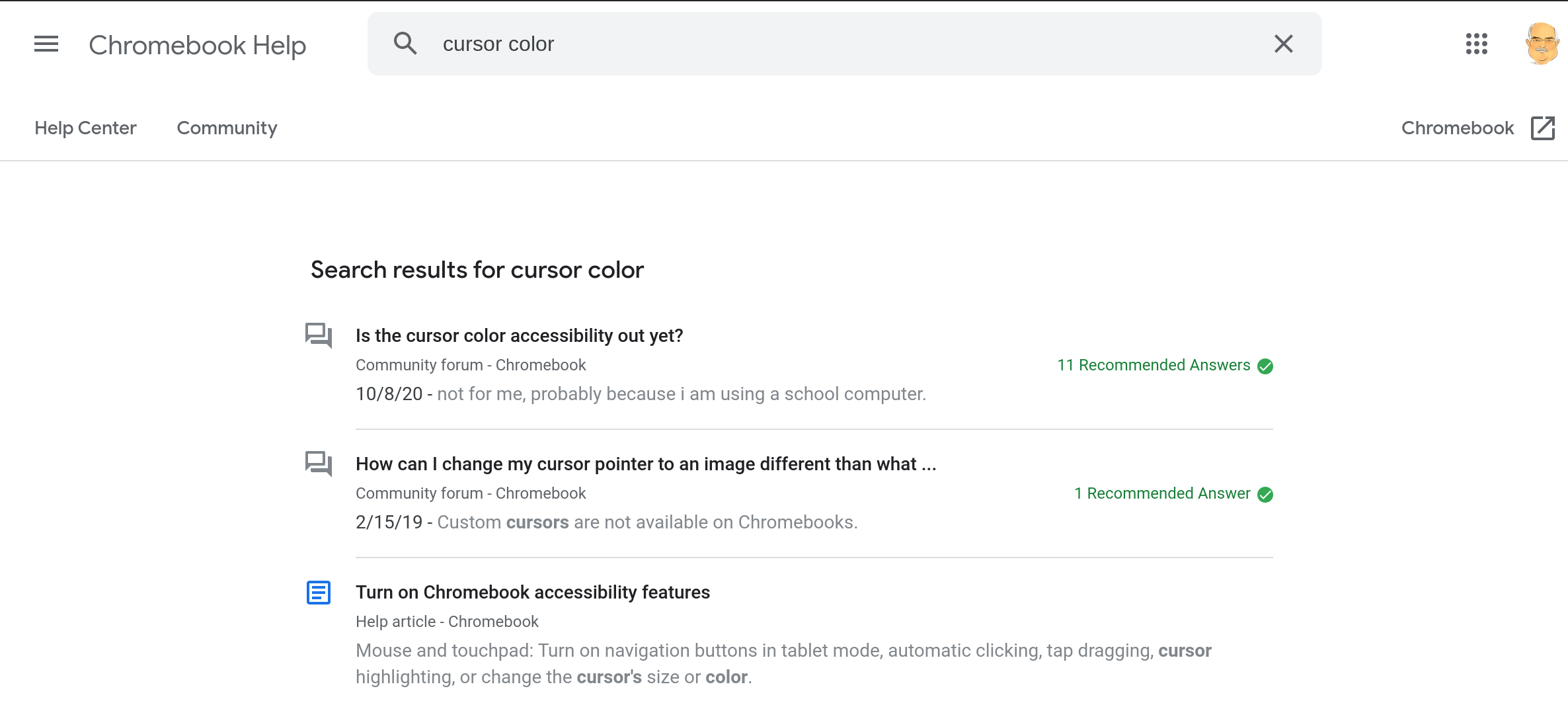 how to change your cursor color on chromebook