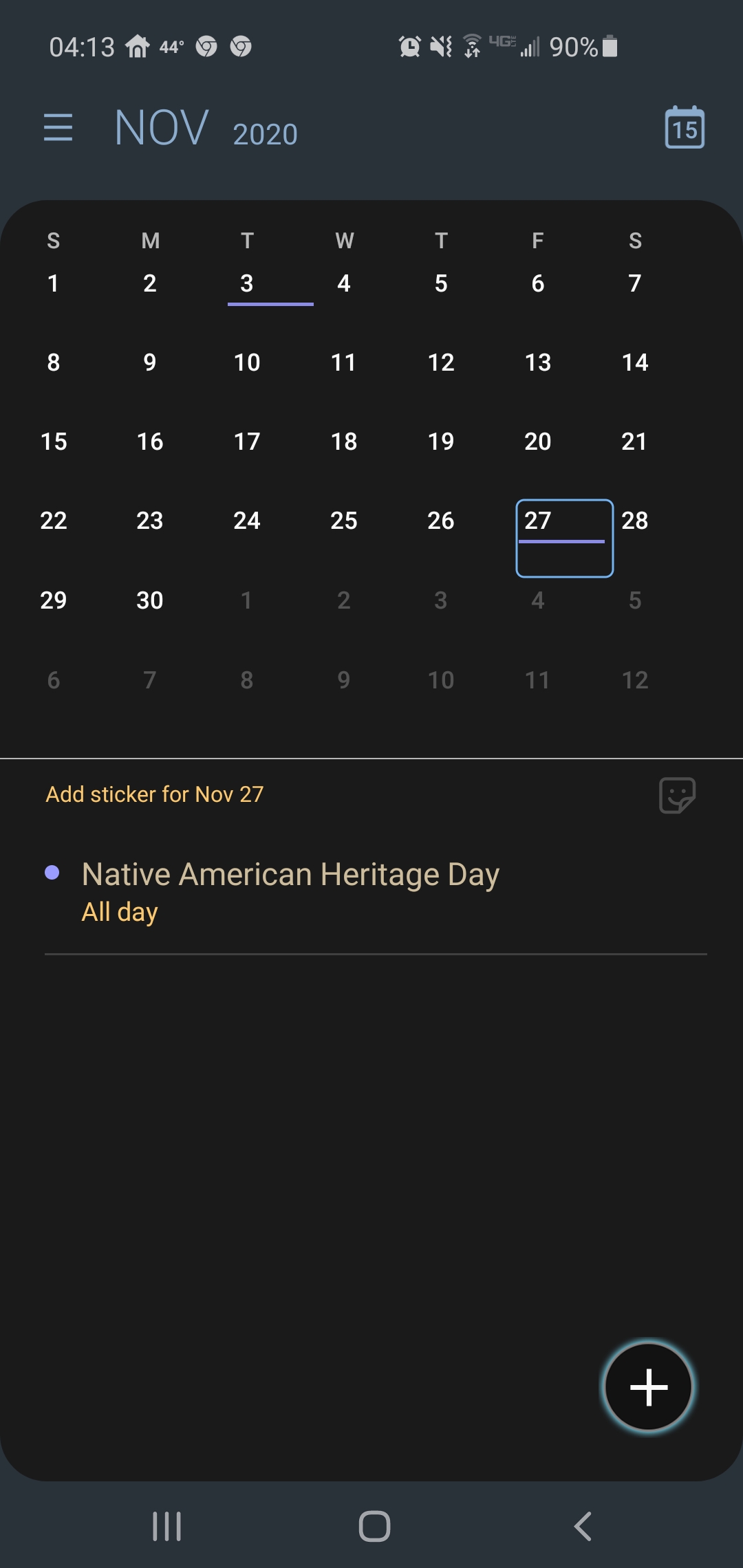 Native American" day is populated when I add Holidays to my calendar but  not Thanksgiving. Why? - Google Calendar Community