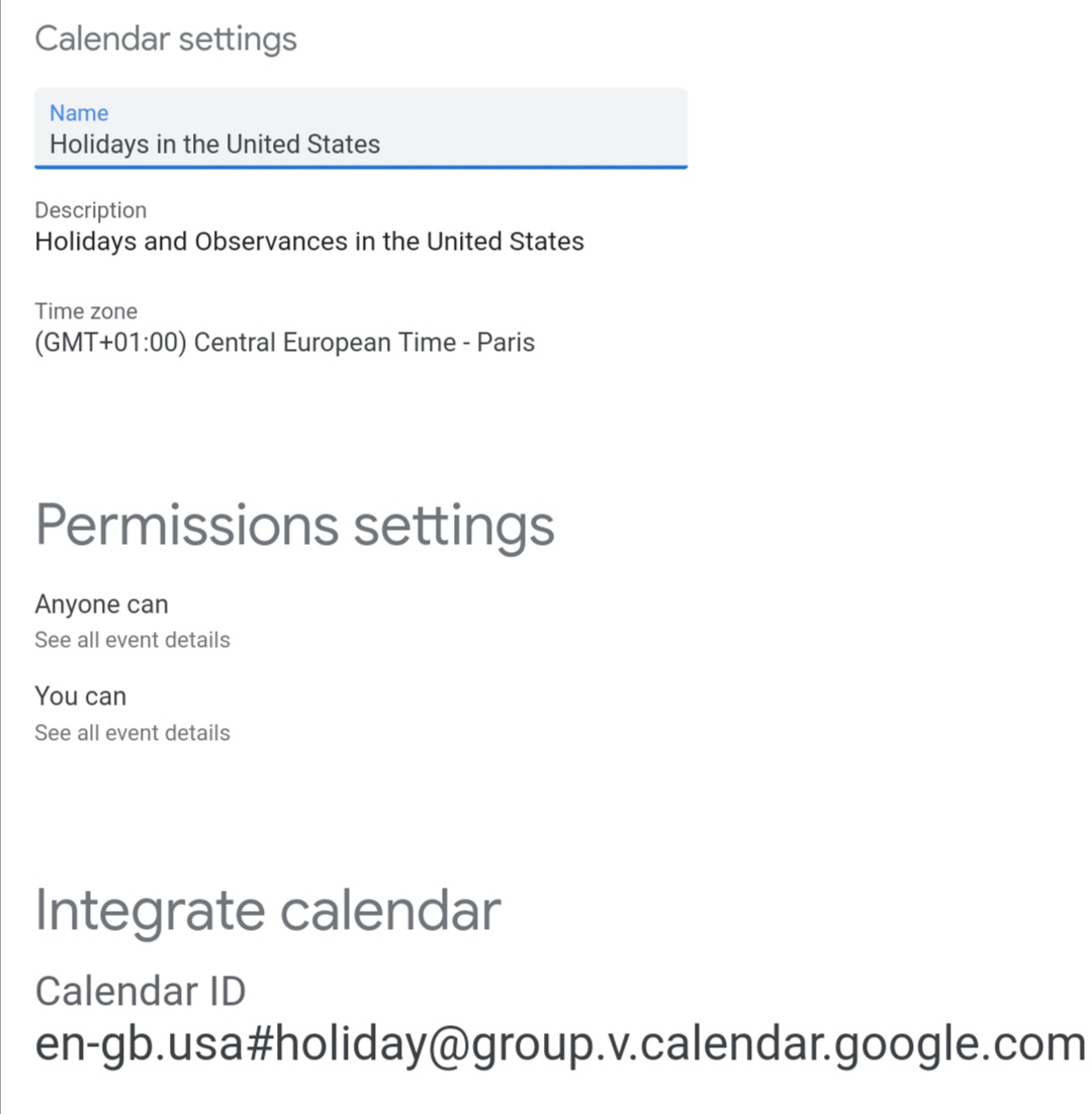 Native American" day is populated when I add Holidays to my calendar but  not Thanksgiving. Why? - Google Calendar Community