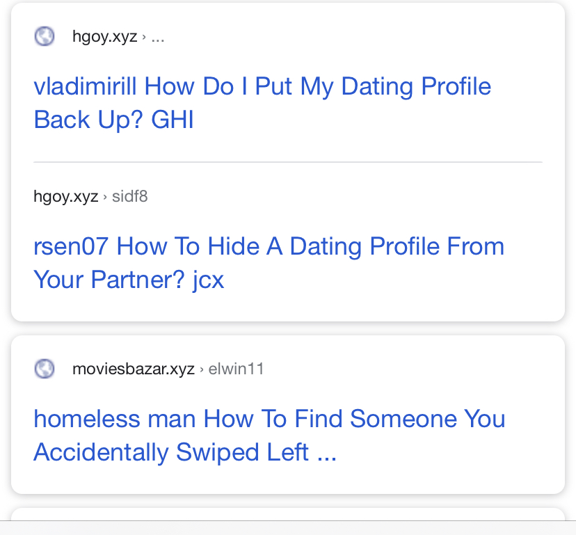 Why do i get spam from dating sites