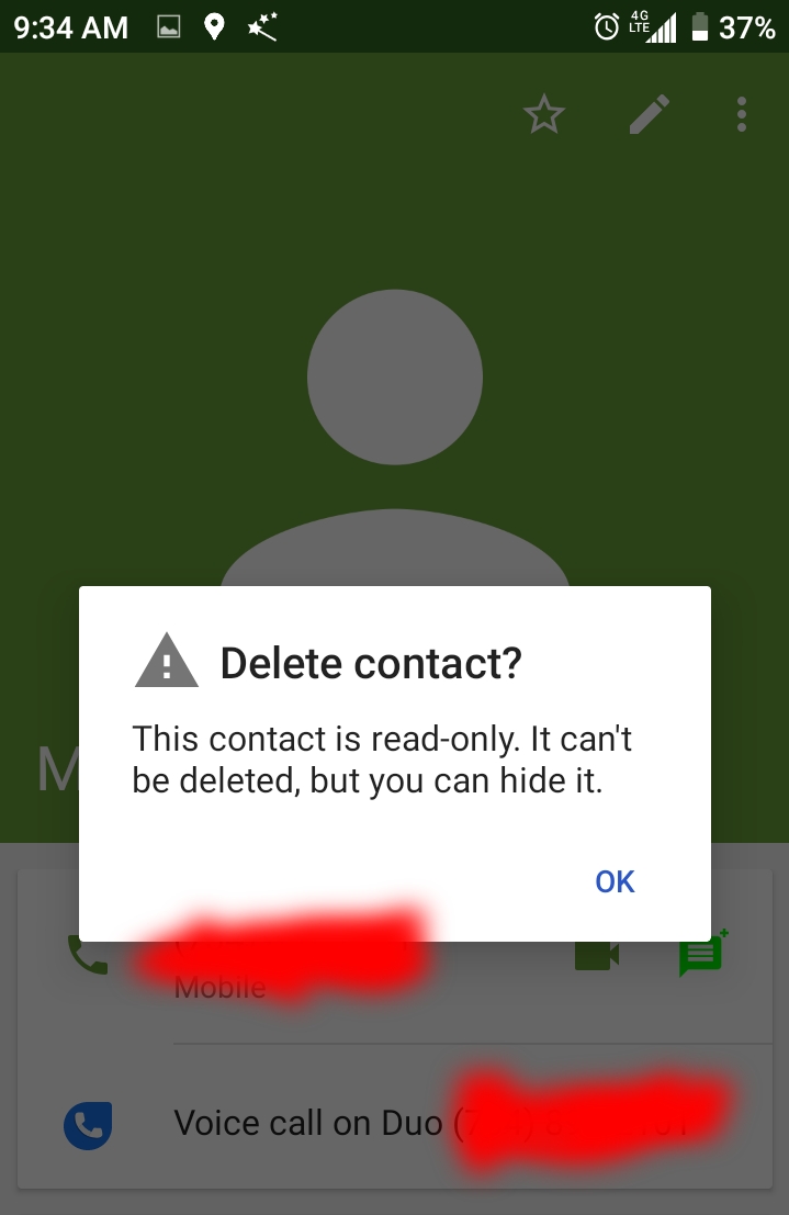 No option to remover contact in duo - Google Duo Community