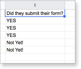 How to cross check google form submissions against a list of id