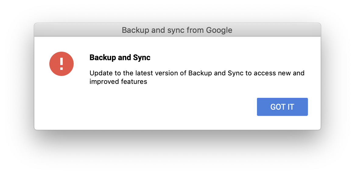 backup and sync from google latest version