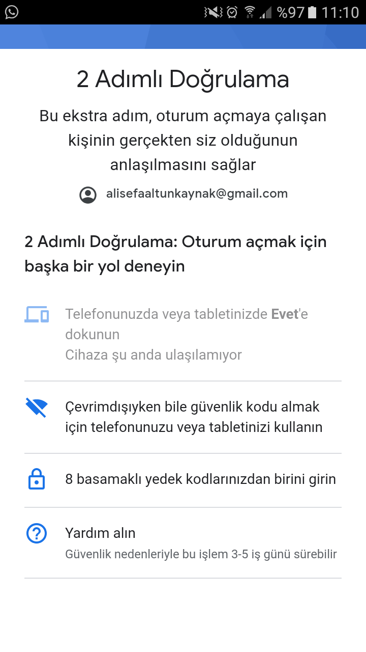 Gecmiste 2 Hesabima Giris Yapmak Istiyorum Ama Olmuyor Surekli Hata Veriyor Gmail Toplulugu