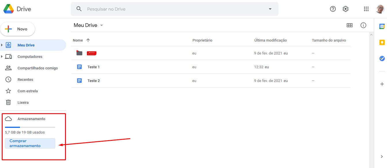 Como o Google Drive calcula o tamanho das pastas do armazamento contratado?  - Comunidade Google Drive