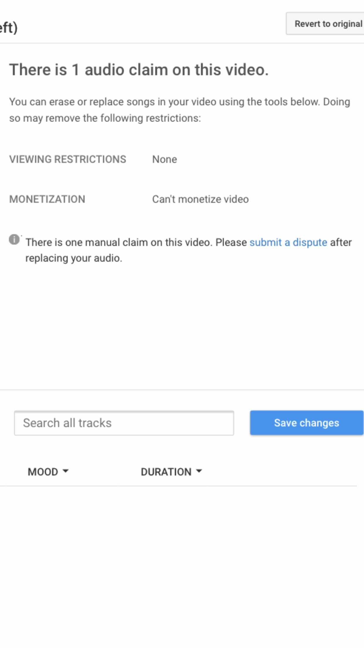 Copyright Claim Disappeared After Muting Audio Now I Can T Dispute Youtube Community - undo roblox id
