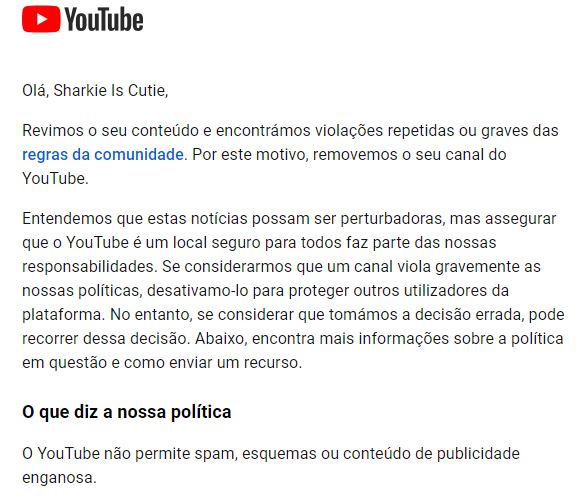 Fui hackeado e tive meu canal de 800 mil inscritos desativado