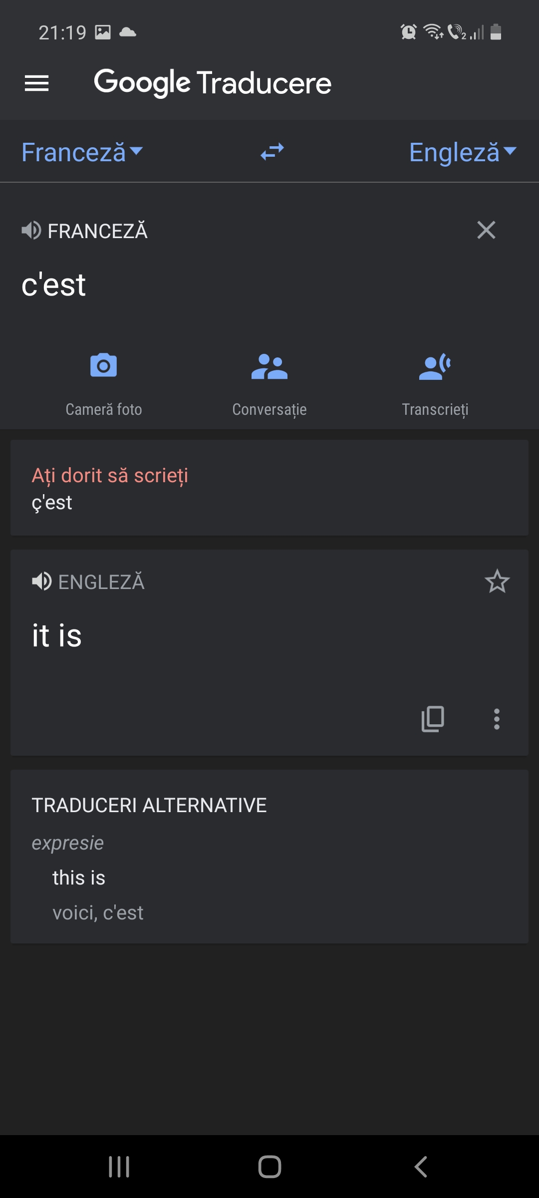 Gt Keeps On Correcting My French From C Est To C Est And N Est To N Est Google Translate Community