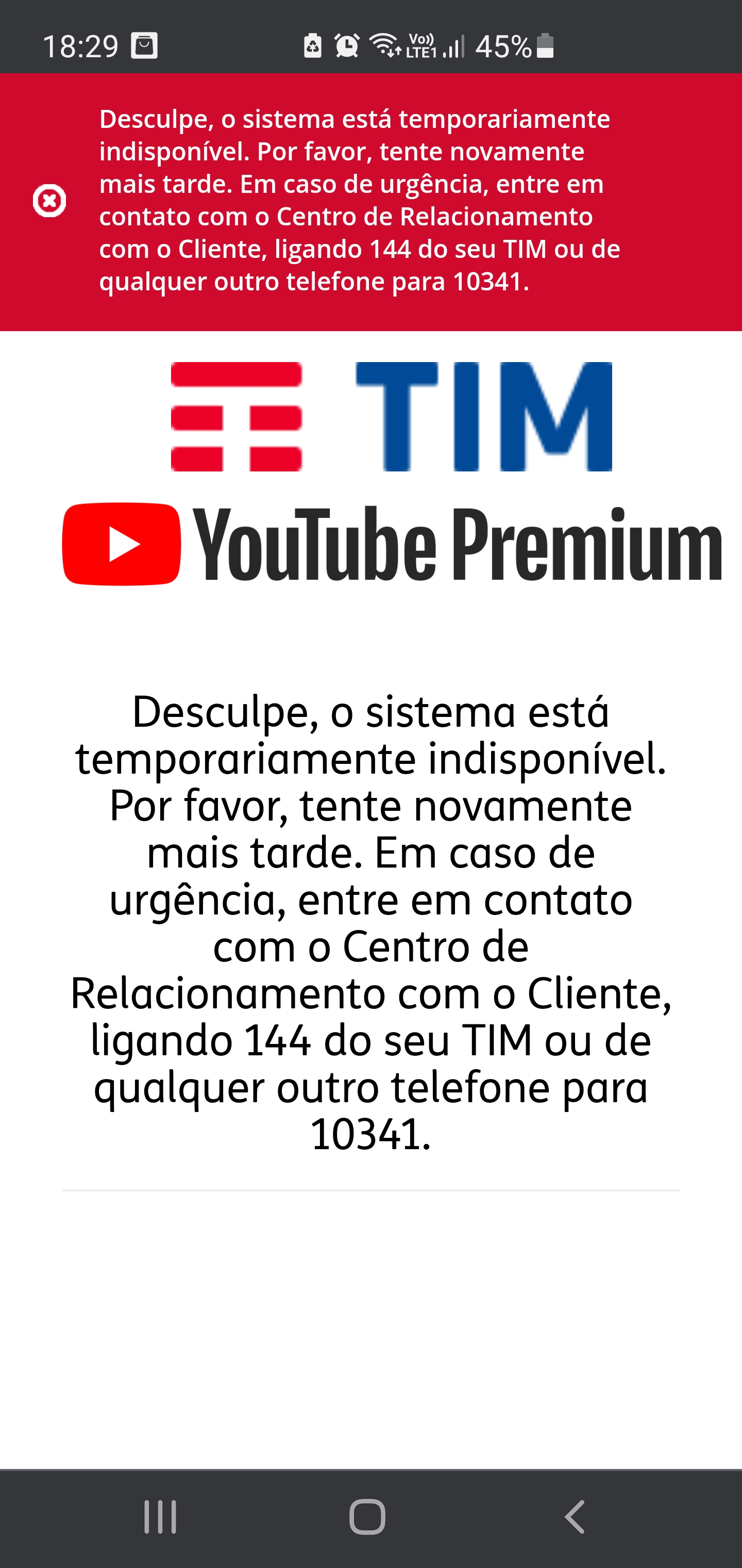 Qual o telefone da Tim? 