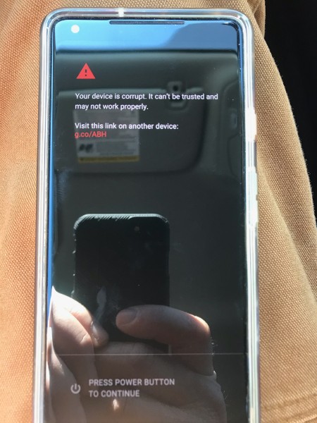 Your Device Is Corrupt Adb Hangs On Verification When Sideloading Google Pixel Community