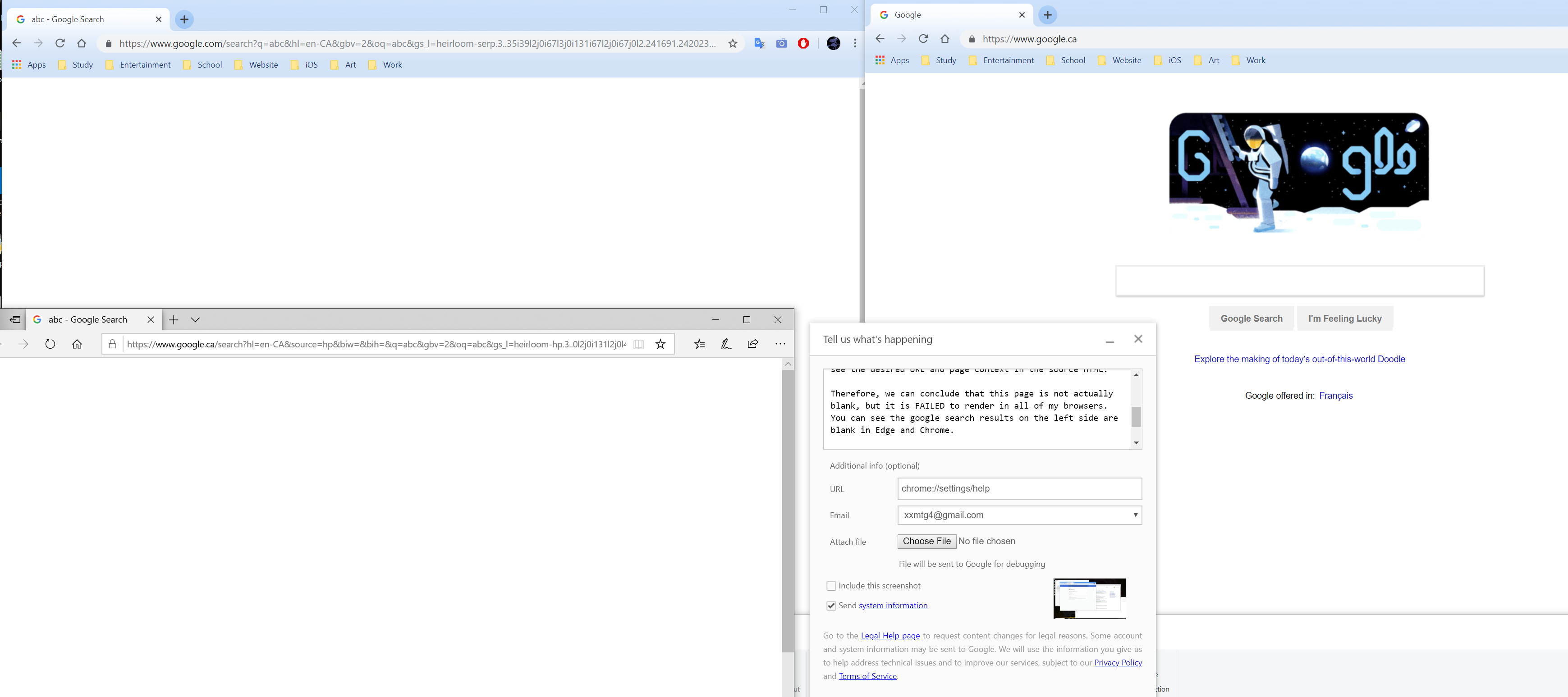 Blank Page From Google Search But Page Context Is Still Clickable Google Chrome Community