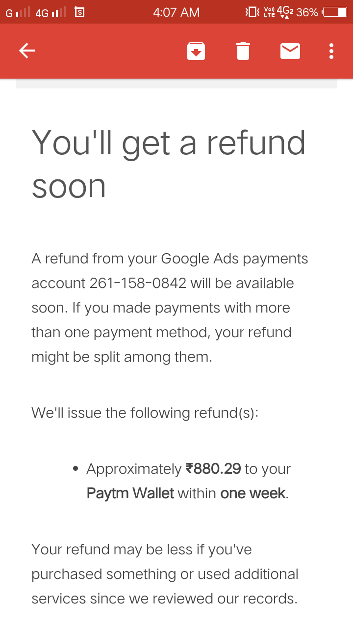 My google payment not refund 7 days complete plez check my query reply  soon, - Google Ads Community