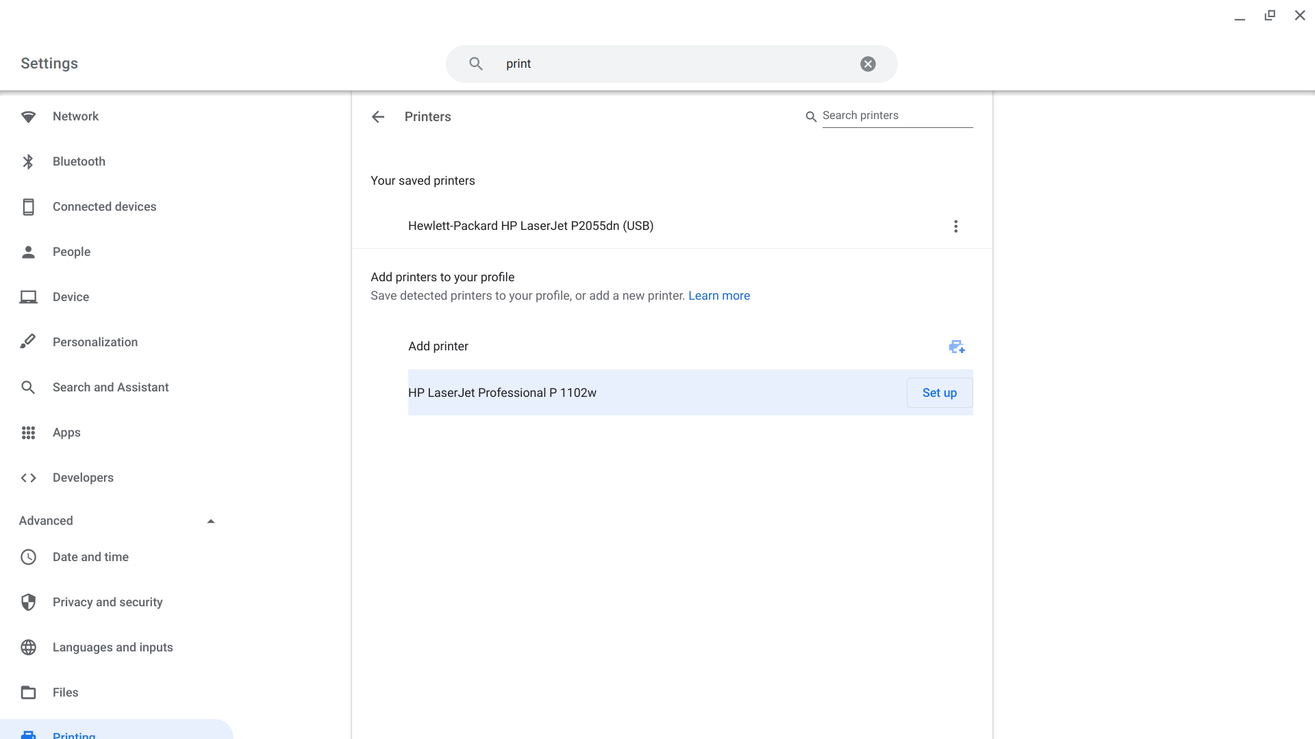 how to reconnect hp laserjet p1102w wireless setup