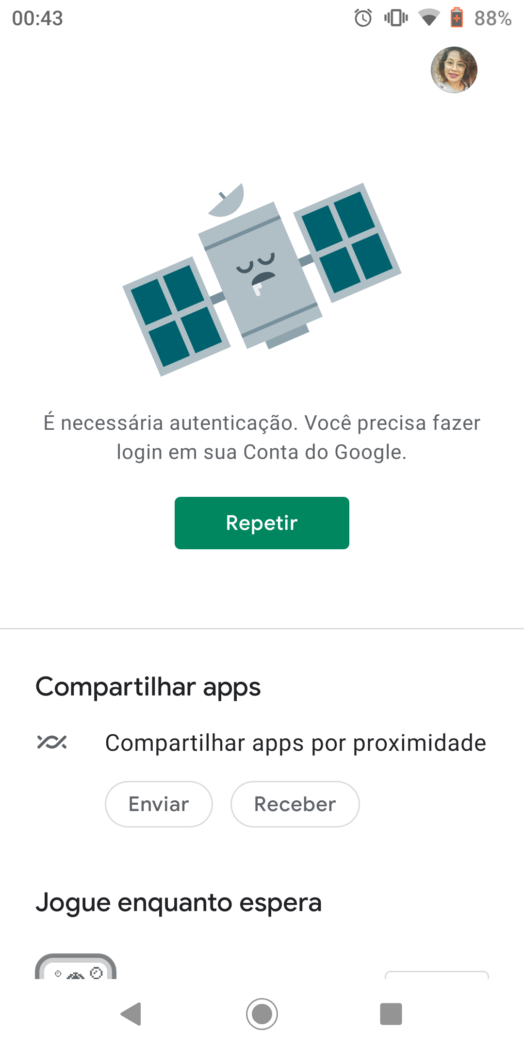 O play store não está pegando pra me fazer o longe - Comunidade