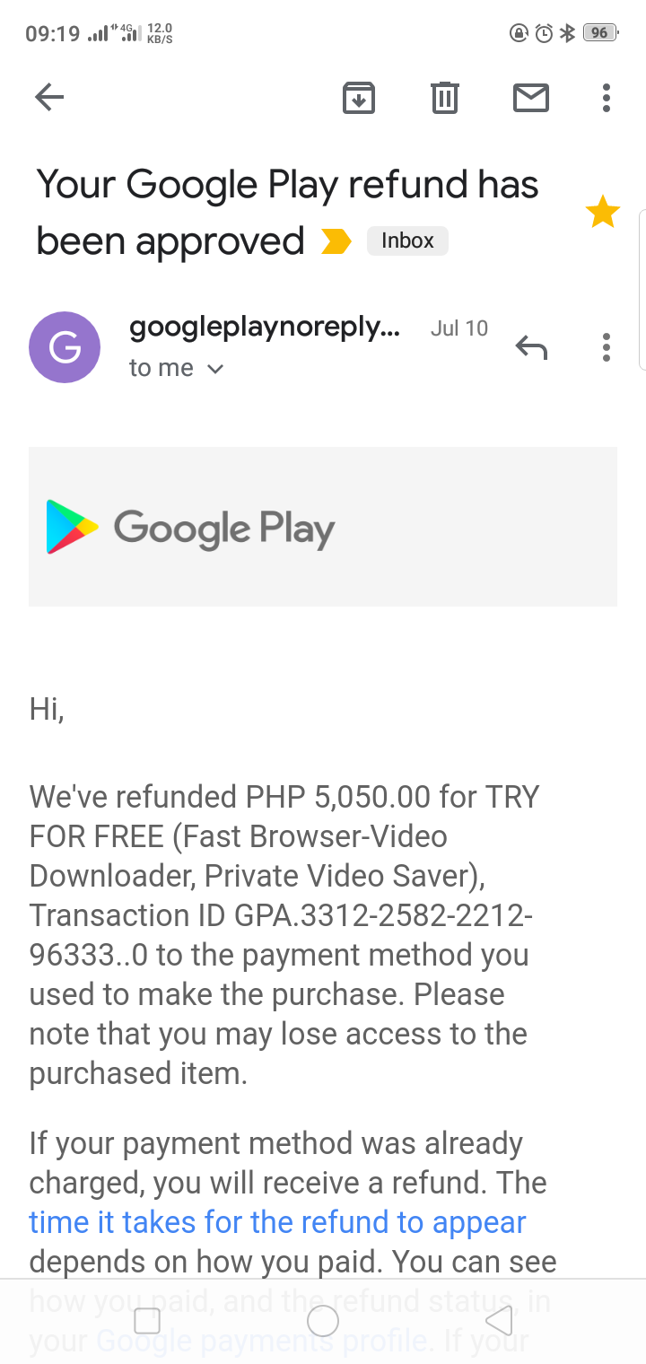 I have an unauthorized transaction I need to report - Google Play Community