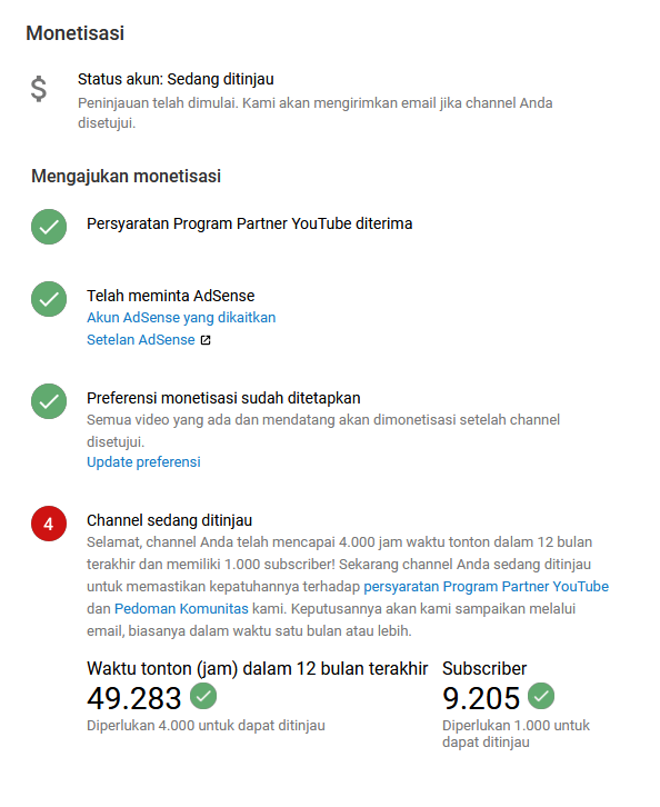 Permintaan Monetisasi Chanel Youtube Youtube Community